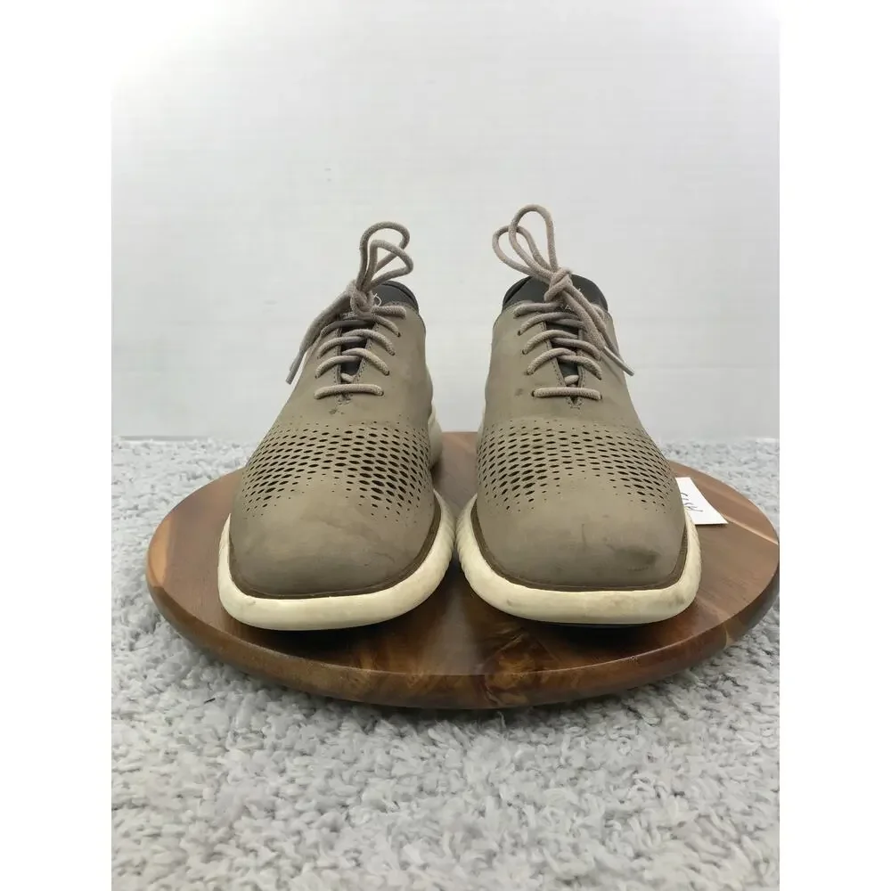 Cole Haan Mens 11.5M 2.ZeroGrand Gray Lined Laser Business Casual Daily Oxford